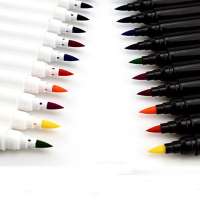 Promotional stationery watercolor brush marker blow pens blow paint markers with custom logo